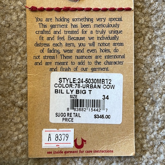 True Religion Denim Jeans - Super T Embroidery with Big Stitch - Men’s US 34 - Picture 6 of 11